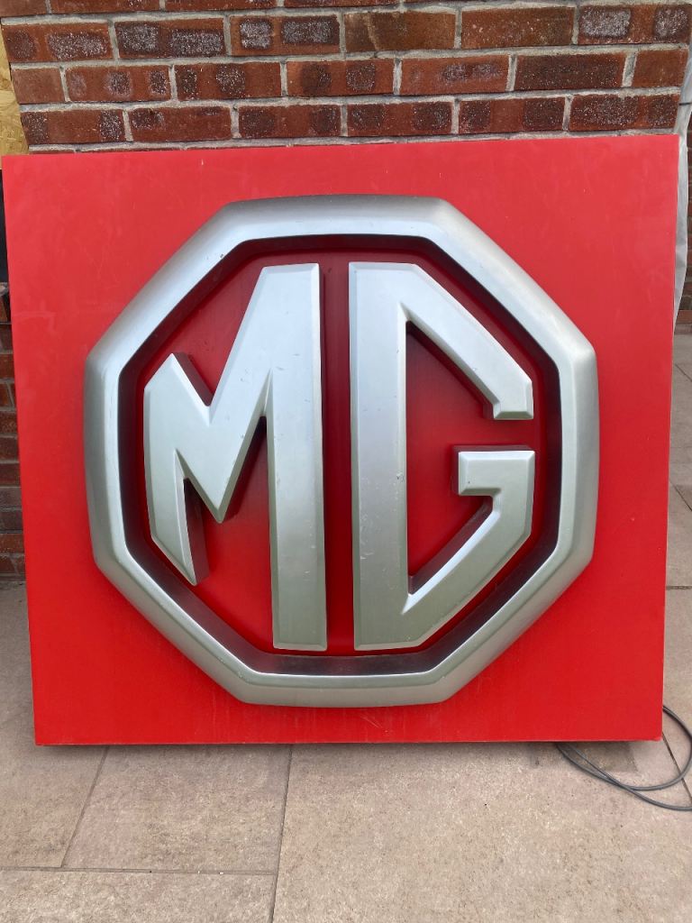 Huge MG Dealer Dealership Garage Showroom Sign