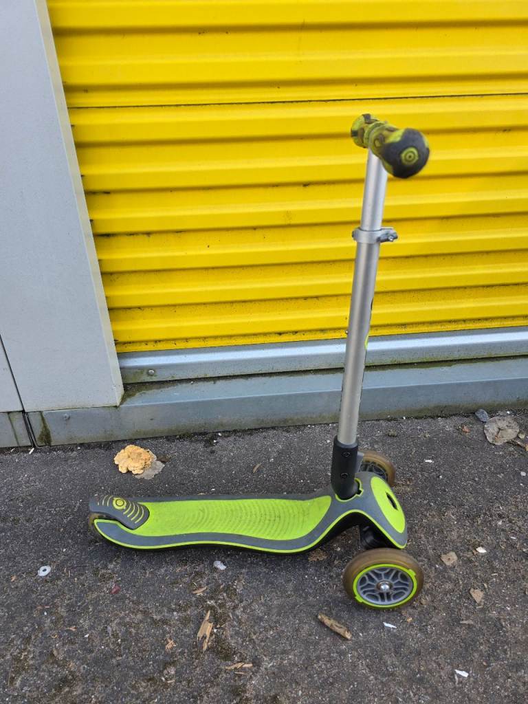 Green Globber 3 wheel scooter