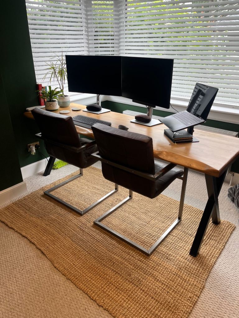 John Lewis & Partners Classico Leather Office/Dining Chair, Tan