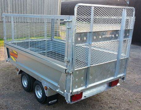 BATESON Unbraked 6'10" x 4' Trailer with Mesh Sides & Ramp Door - 720