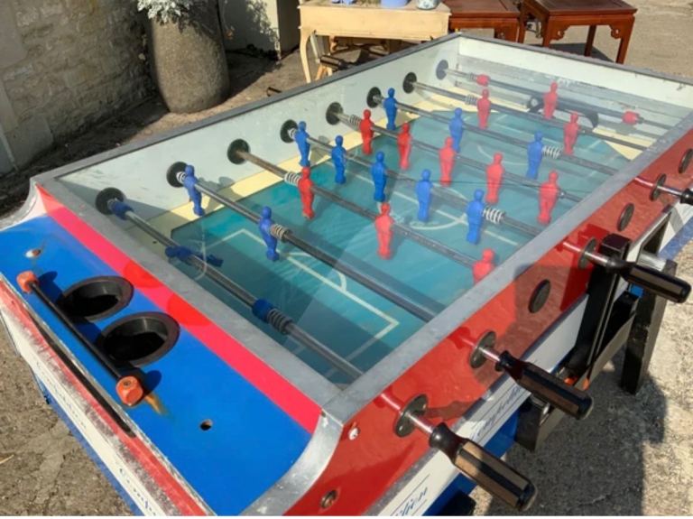 Competition Foosball Table - Red, White & Blue, Good Condition