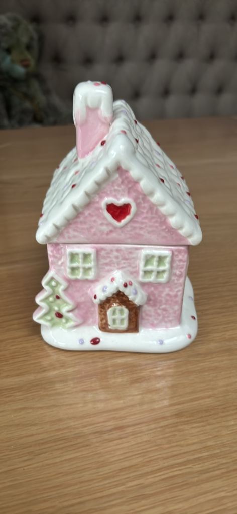 Pink Gingerbread House Christmas Decoration