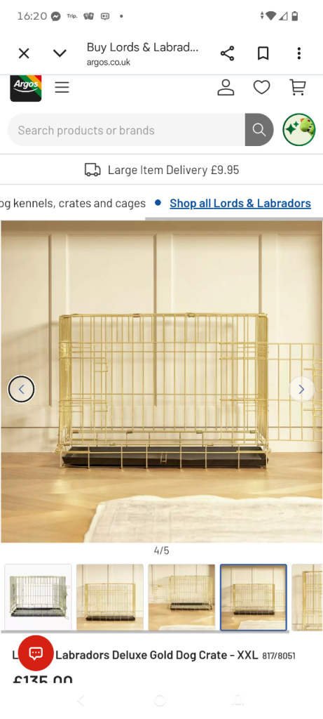 XXL Gold Dog crate 
