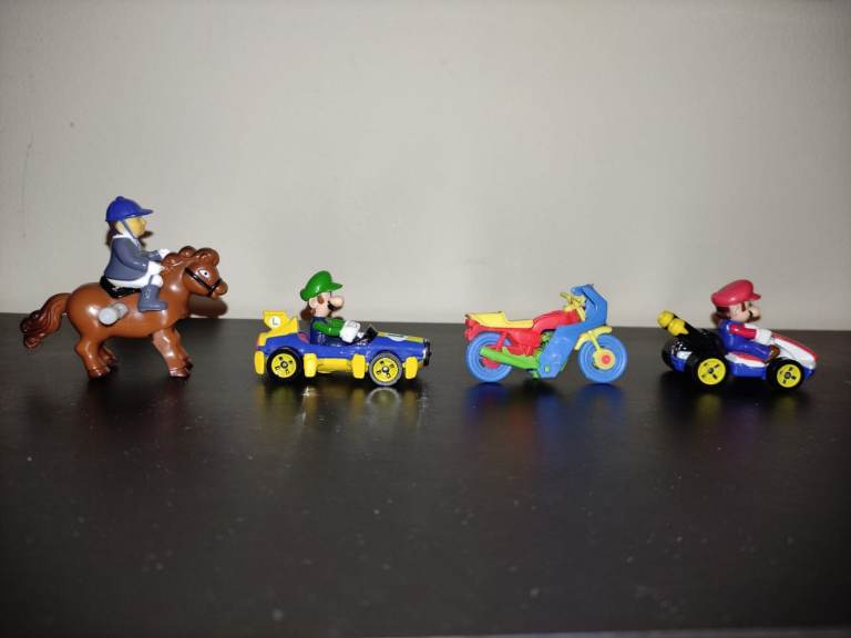 4 x Super Mario Kart Carrera Toys Pull Speed Cars Mario/ Luigi & Other Bundle