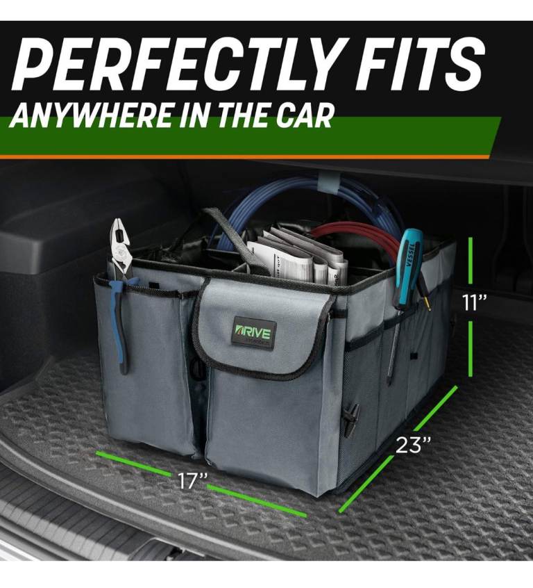 Bnip Car Boot Organiser – Robust, Collapsible, Multi-Compartment Car Trunk Organizer