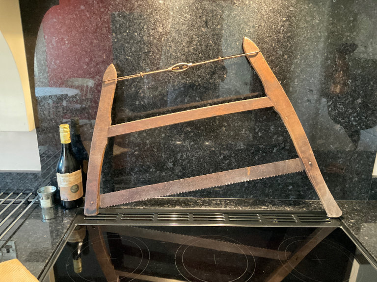 Antique Wooden framed Bow Saw - Wall Art?