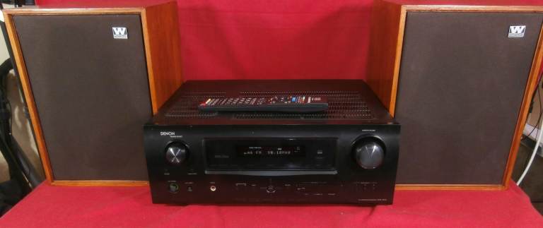 Denon AVR-1910 AV Receiver with Wharfedale Speakers Denton 2XP