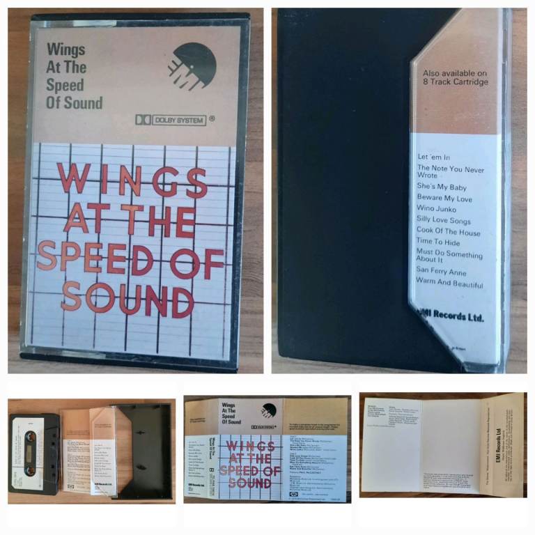 Wings At The Speed of Sound 1976 Cassette Tape Album Rock Pop Music Playtested