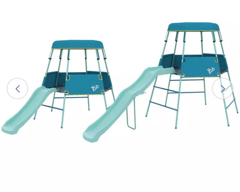 Outdoor kids climbing frame with slide