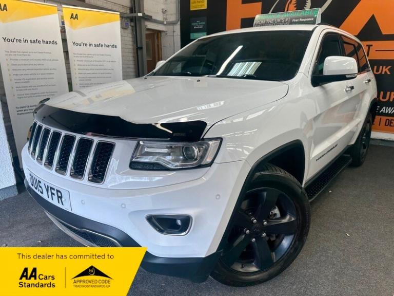 15 reg Jeep Grand Cherokee V6 3.0 CRD Limited automatic, white, black leather.