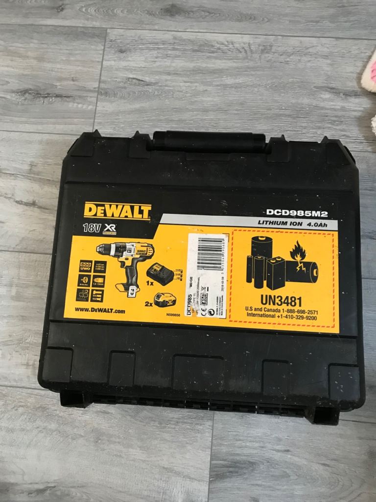 DeWalt DCD985M2 18v XRP Cordless 3-Speed Combi Drill inc 2x 4.0Ah Batts