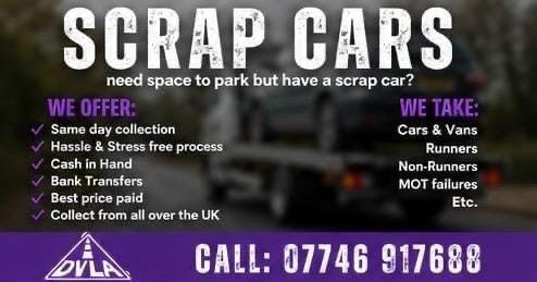 ♻️ SELL MY CAR - SCRAP MY CAR - REMOVE MY CAR - BEST PRICES PAID💲 - SELL MY VAN BIKE ♻️