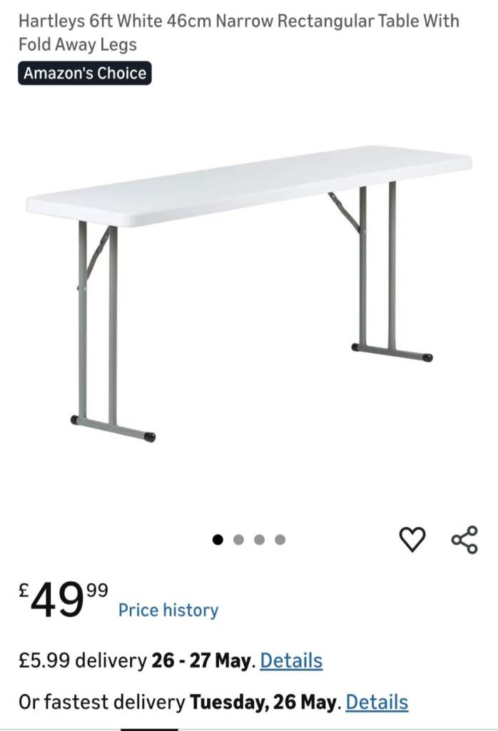 6ft Folding Table