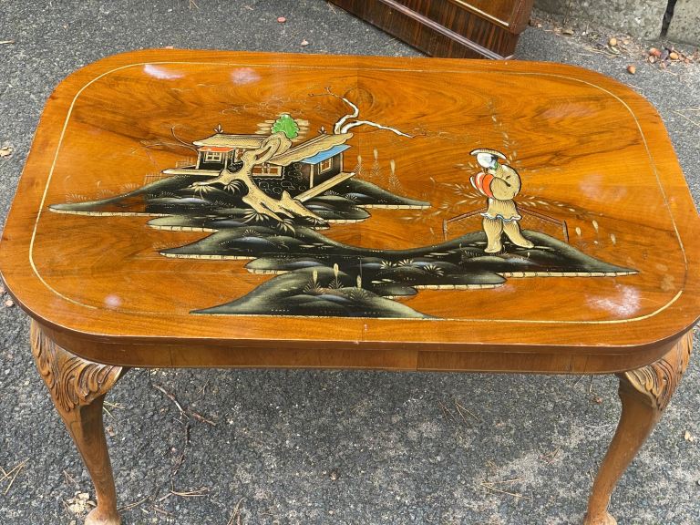 Antique Lacquered Chinoiserie side table