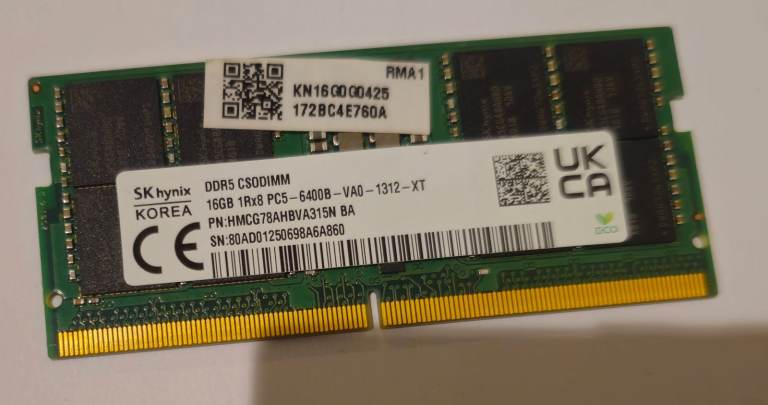 SK hynix DDR5 16GB RAM Module - As Good As New