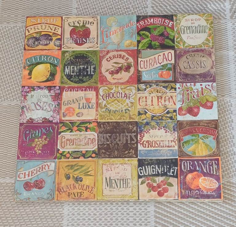 Large Canvas on Wooden Frame - Vintage Food & Drink Advertising - 70 cm x 70 cm