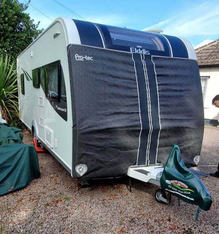 Tow cover for protecting the front of your caravan