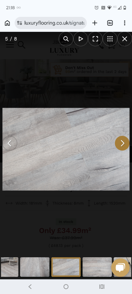Luxury Vinyl Flooring (LVT) Stone Based Composite Flooring - Signature Tide 