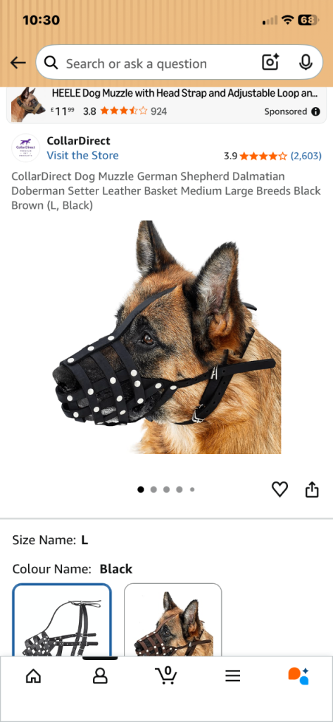 NEW dog muzzle 