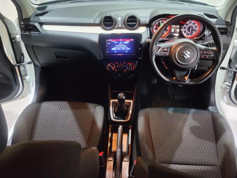 SUZUKI SWIFT; 1.2 PETROL HYBRID; 82BHP; SZ-L; 5 DOOR; MANUAL; WHITE; 57.9 MPG;
