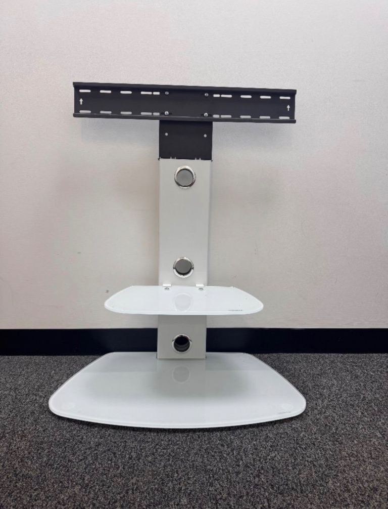 Television Floor stand   with tempered glass shelf,   good condition