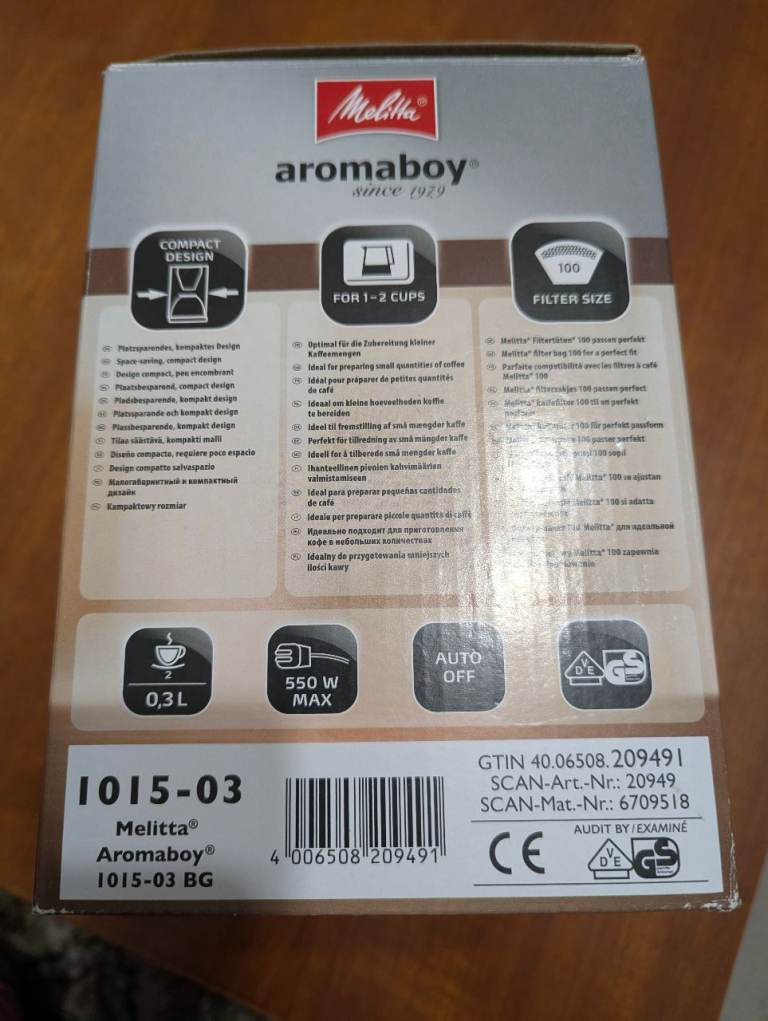 Melitta Aroma boy coffee maker