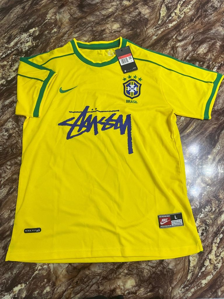 image for Yellow Nike Stüssy football jersey