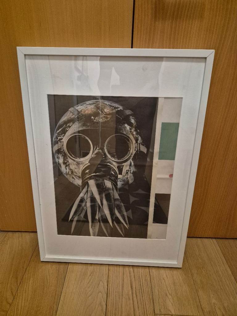 Defended To Death - Peter Kennard, Framed Gas Mask Print, Whitechapel Gallery, 73x53cm