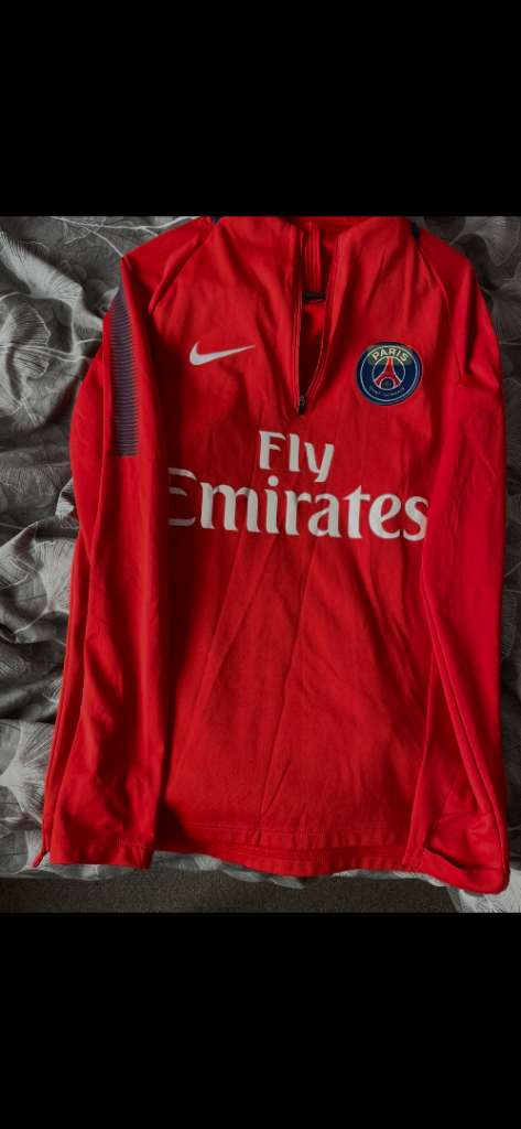 Nike PSG Training Kit – Red Top & Blue Bottoms, Size S