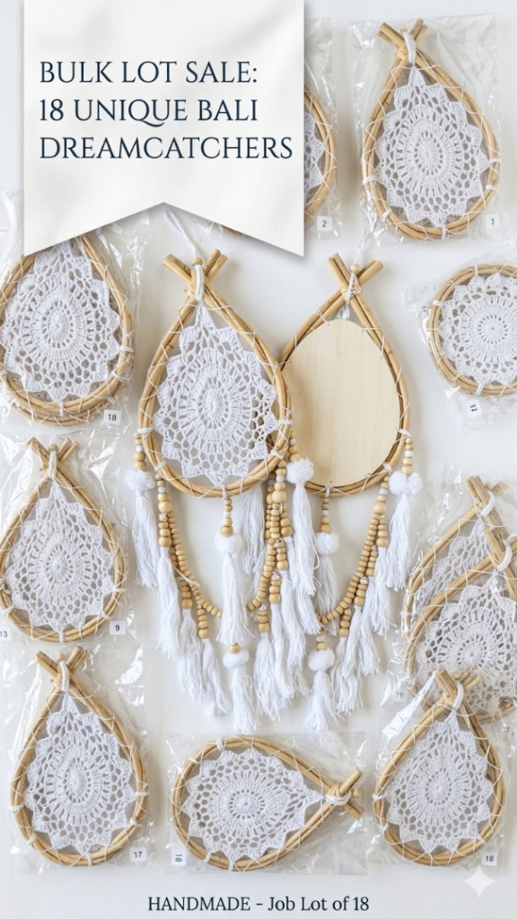 Job Lot 18 Dreamcatchers Tree Of Life Rattan Handmade Bali Fair Trade Wholesale