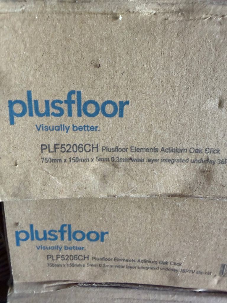 Plusfloor Actinium Oak Click Flooring - New in Box