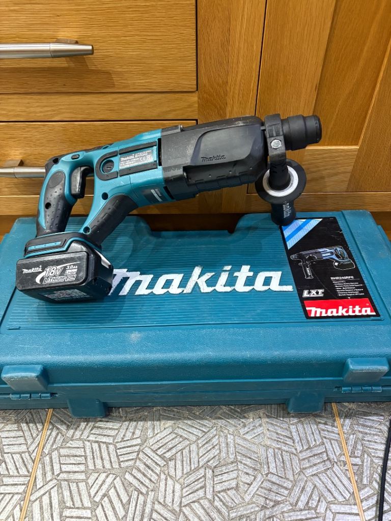 Makita Hammer Drill. Without battery.  Spares or repair. With box.
