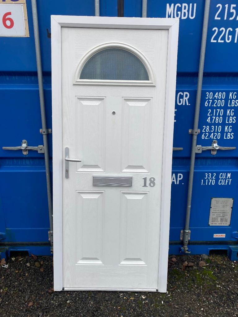Used Upvc White Front,Back,Garage,Mancave Composite Door 