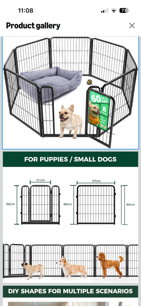 Metal dog pen 