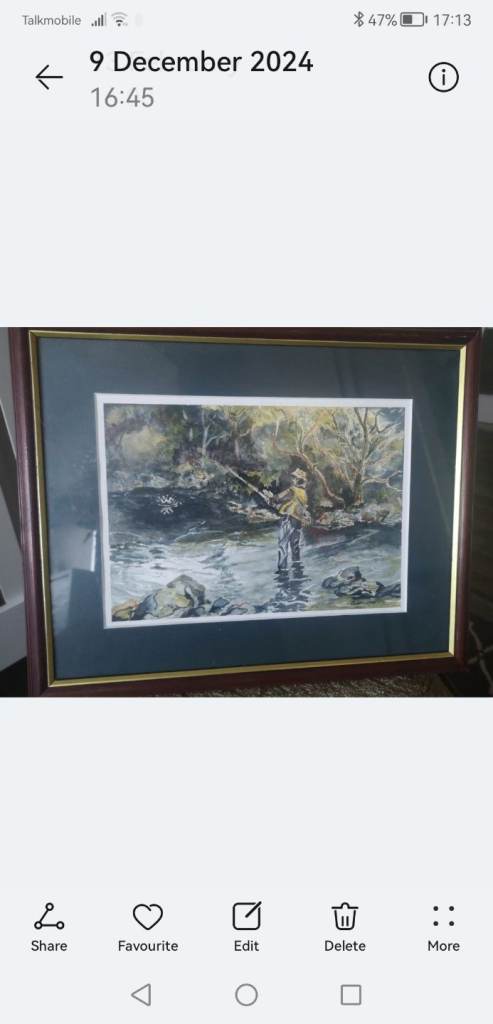 Watercolour of fisherman 