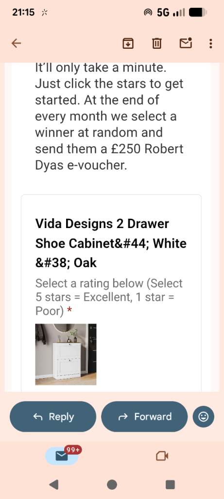 Brand New Shoe Cabinet Still in box