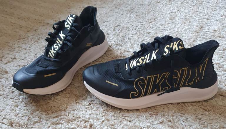 Genuine SikSilk Black & Gold Trainers - Excellent condition 