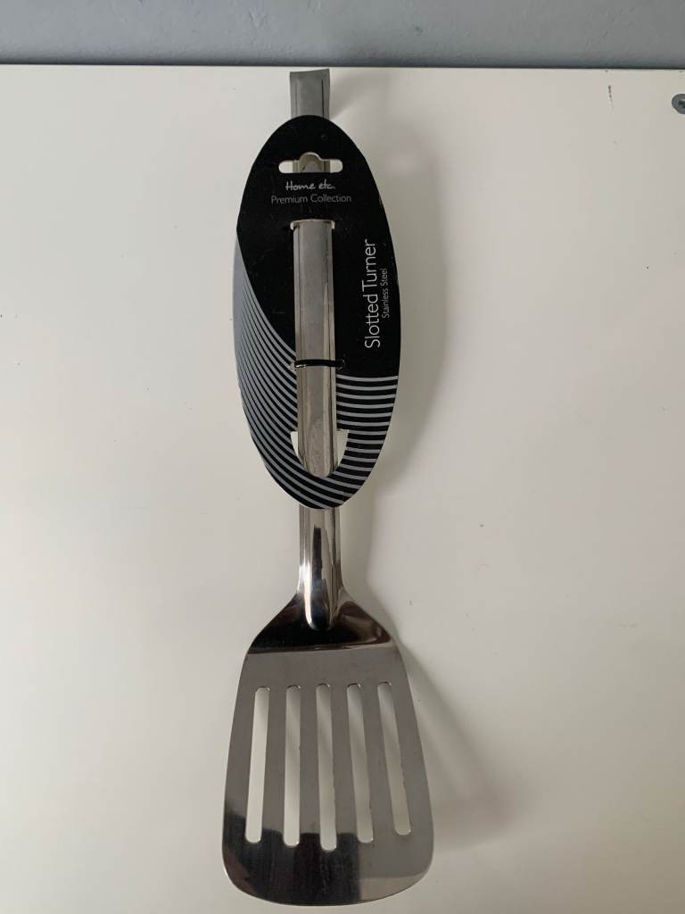 Stainless Steel Slotted Turner for Kitchen Cooking Frying Utensil