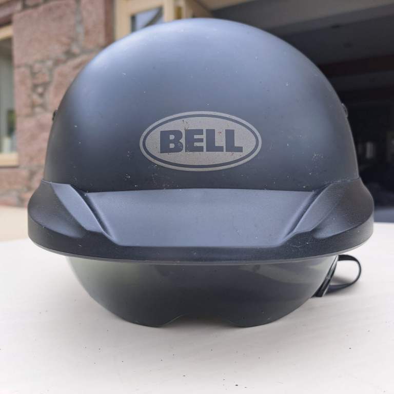 Bell Open Face Half Helmet with Built-in Retractable Visor - Size Large used condition