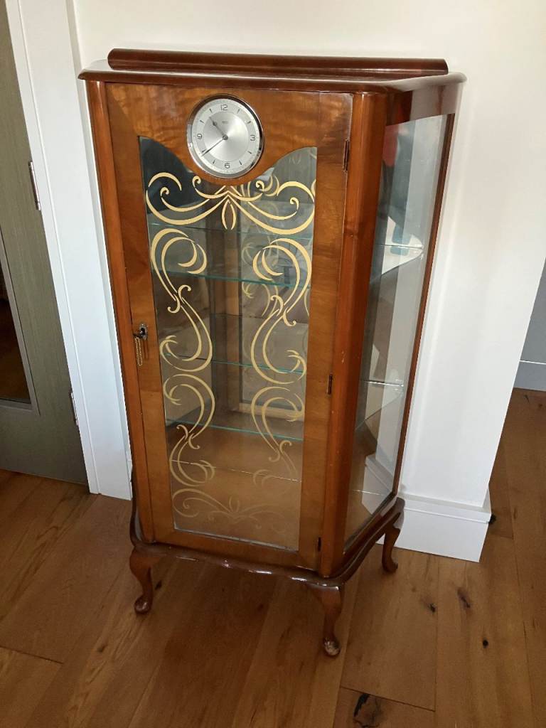 Antique glass display cabinet