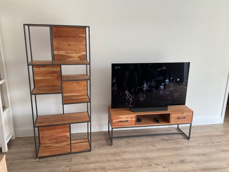 image for Set of coordinating Display Unit TV stand and Nest of Tables for sale