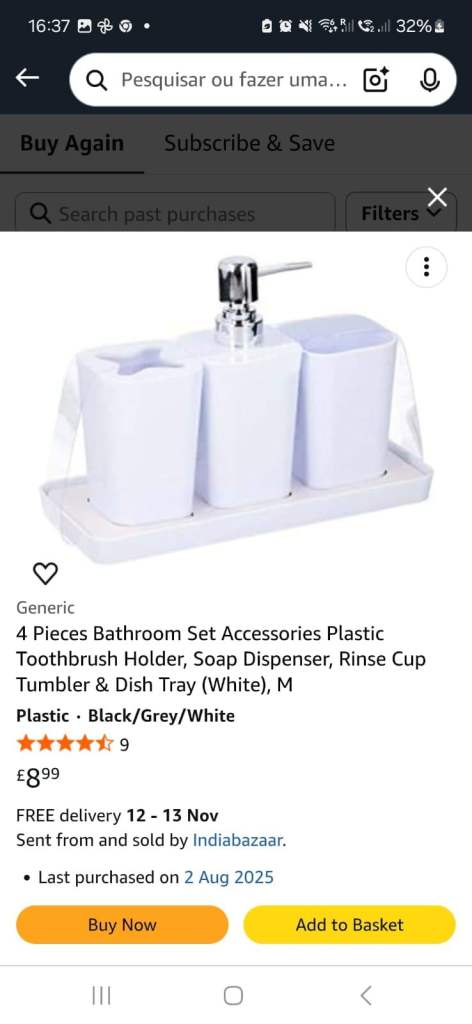 Kit 4: Complete Bathroom Accessories Bundle (4 Pieces)
