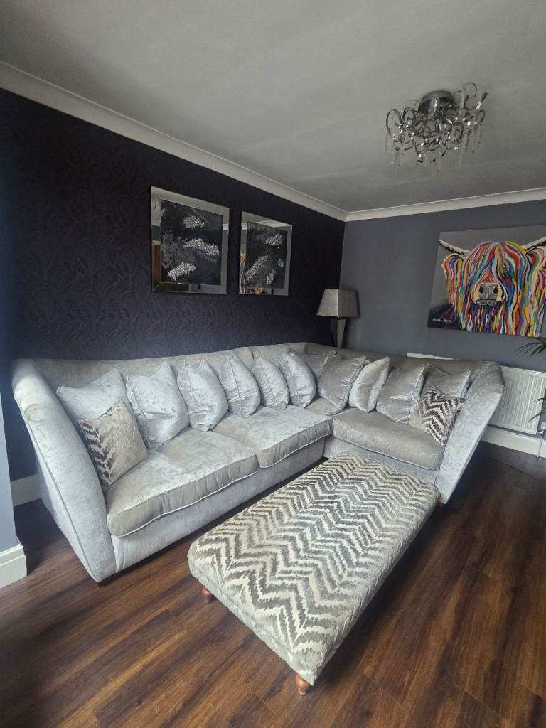 Corner Sofa & Footstool 