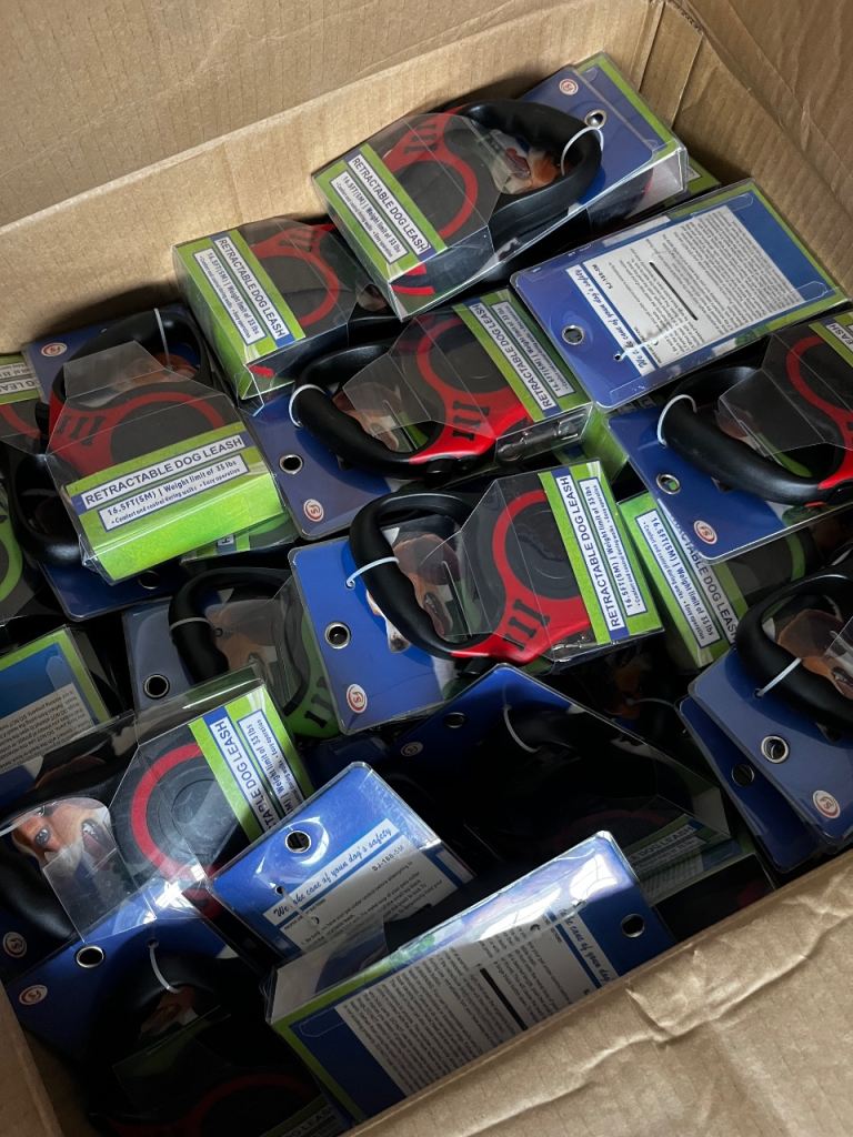 Joblot 155pcs Retractable Dog Leash Lead 16.5fts long