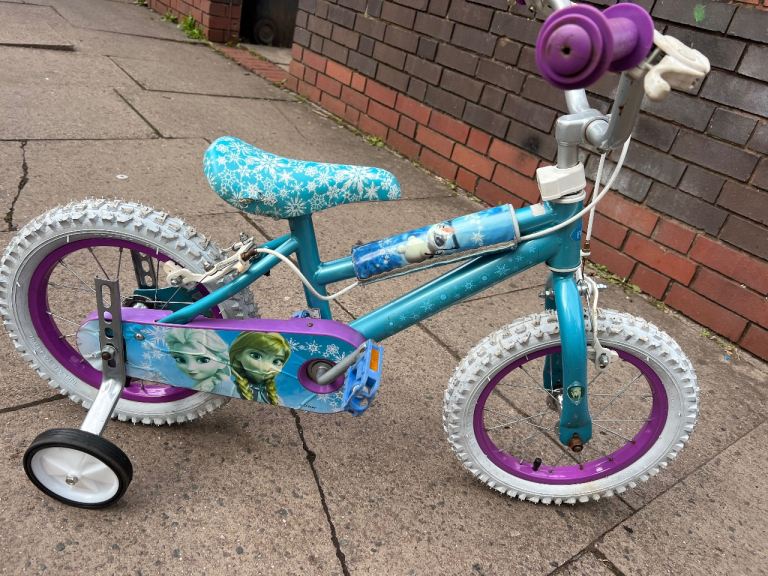 Kids’ Disney Frozen 14” Bicycle with Stabilisers