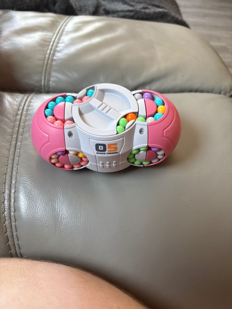 Pink Space Bean Fidget Puzzle Toy – Good Condition