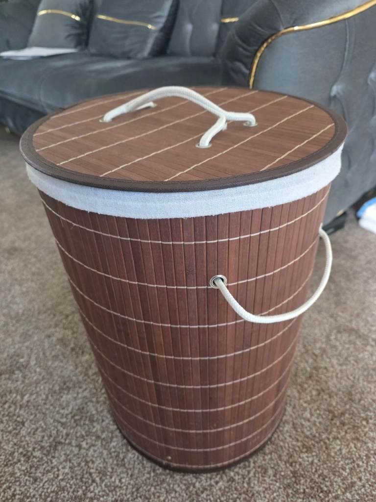 Round Bamboo Hamper
