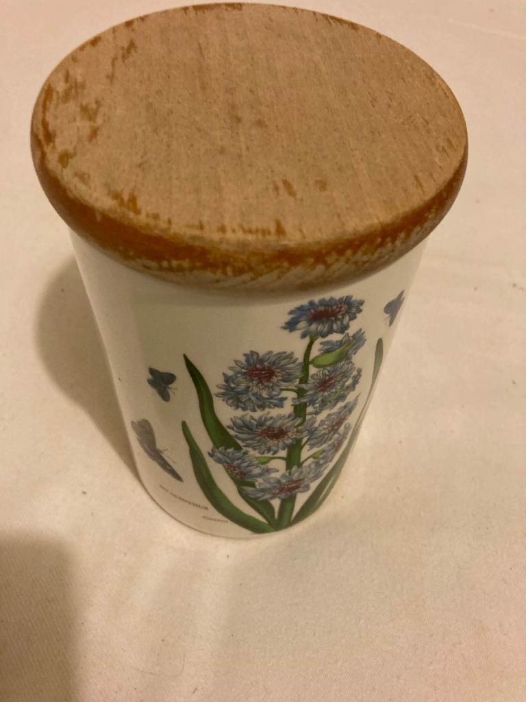 Vintage Portmeirion The Botanic Garden Wood Lid Container by Susan Williams-Ellis Eastern Hyacinth