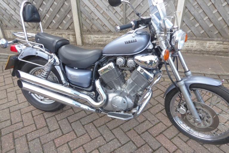 YAMAHA VIRAGO 535 L REG STAINLESS EXHUAST OWNERS BOOKS OLD MOTS 1 YEARS MOT
