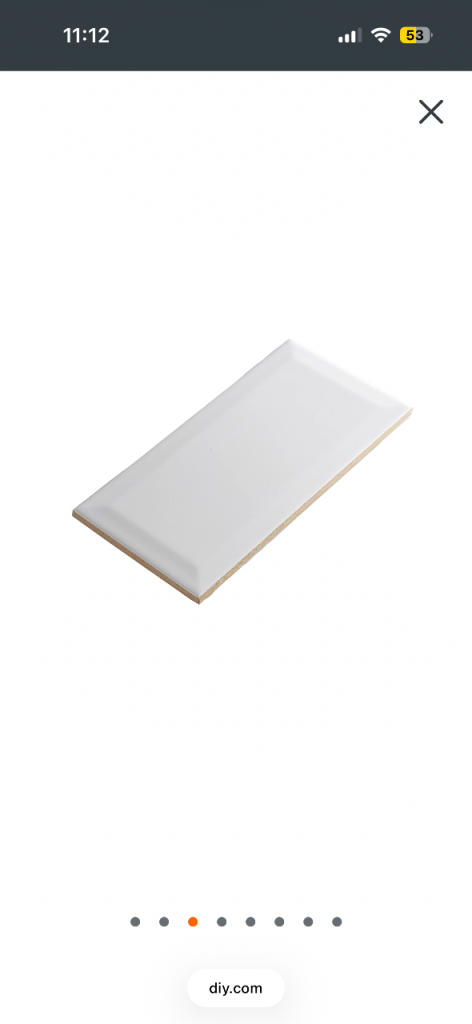Trentie White ceramic gloss tiles